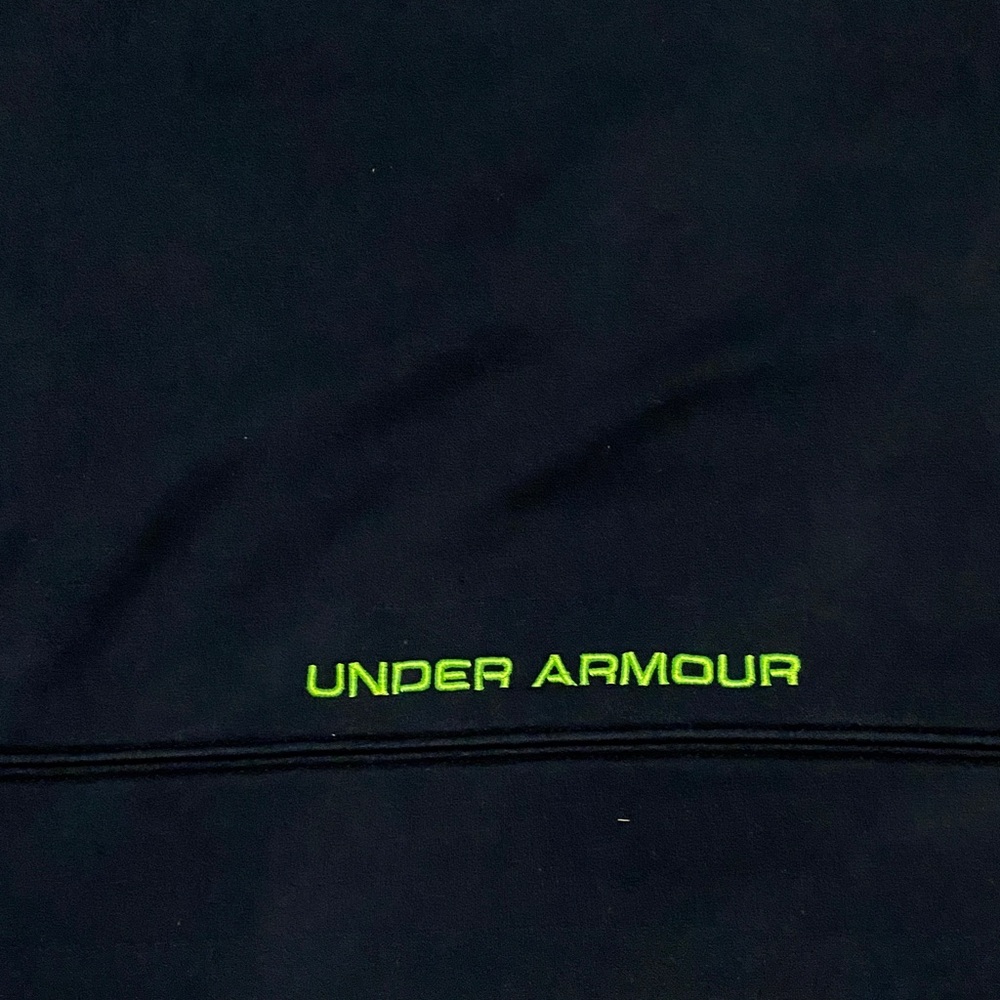 Under Armour Mens size large black Hoodie with Bright green trimmed Logo - Picture 5 of 14